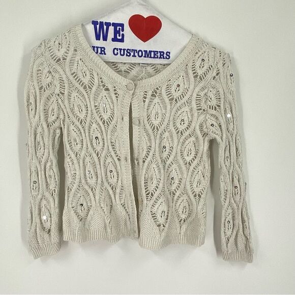 Dress Barn Women’s Crochet Knit Long Sleeve Bolero size S - Picture 1 of 4